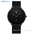 CRRJU 2263 New High Quality Military Male Top Brand Mesh Belt Watches Men Wrist Luxury Quartz Date Waterproof Relogio Masculino